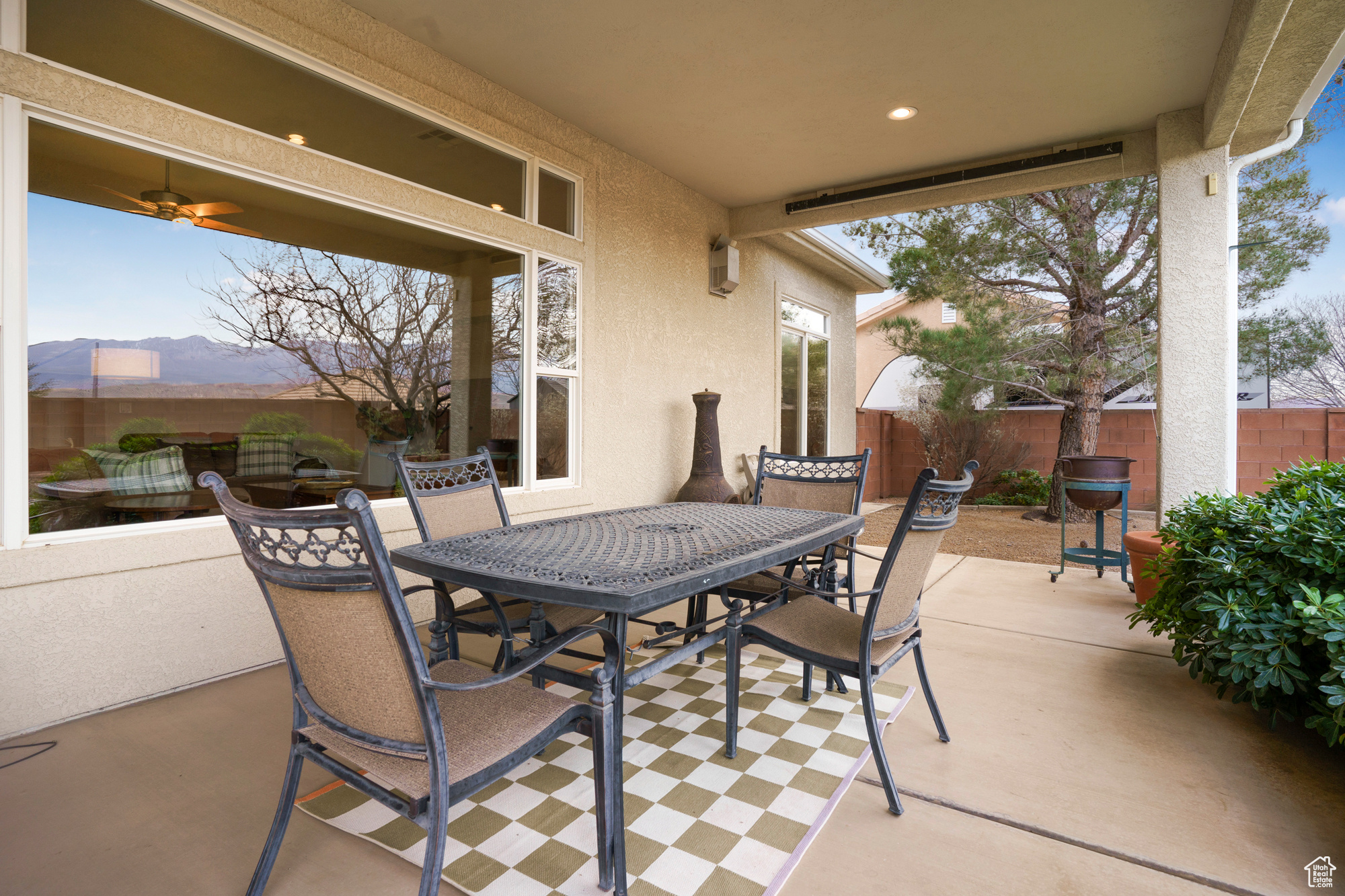 View of patio / terrace featuring outdoor dining space and fence