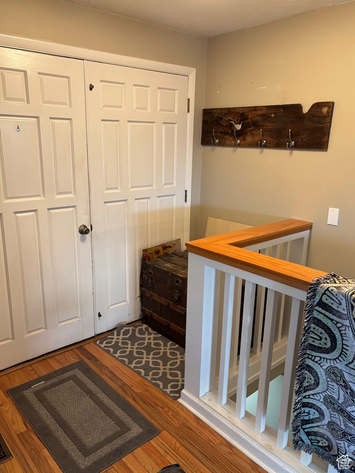 Interior space with wood finished floors