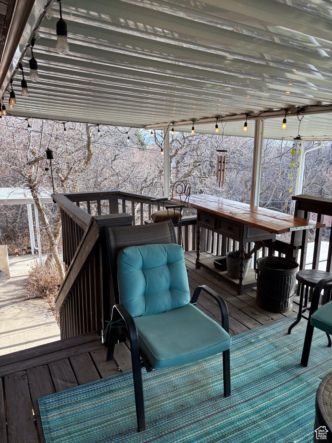 View of wooden terrace