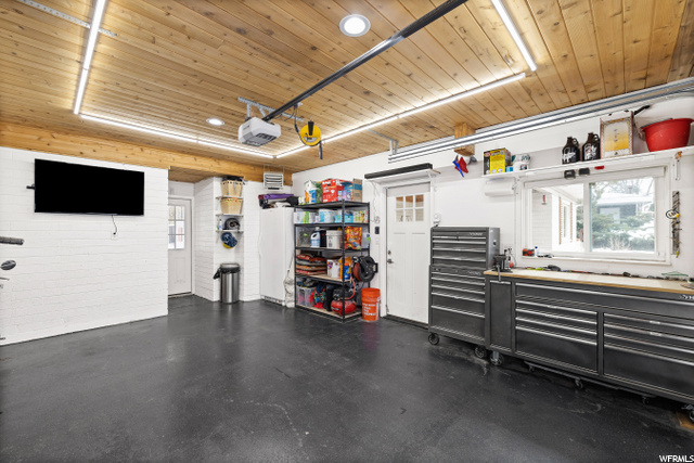 Garage with Storage Closet