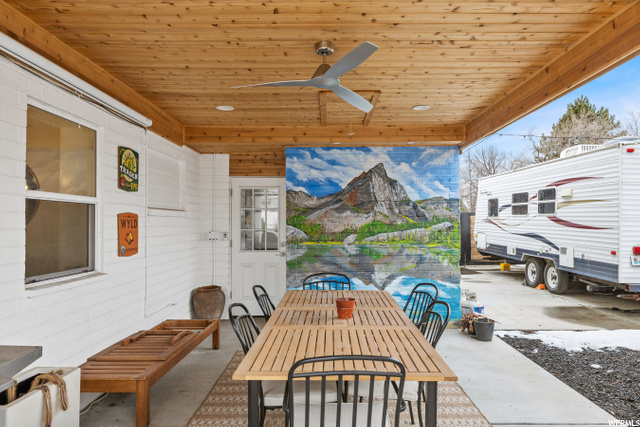 30' double wide RV Pad next to Patio