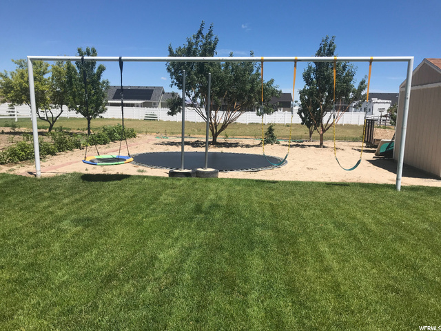 Play area and shed