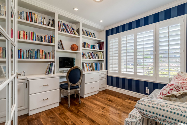 Den on Main Floor with Custom built-in's