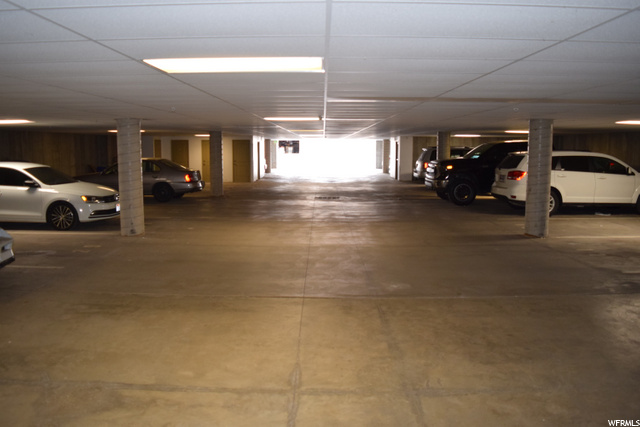 Covered parking with locked storage closets