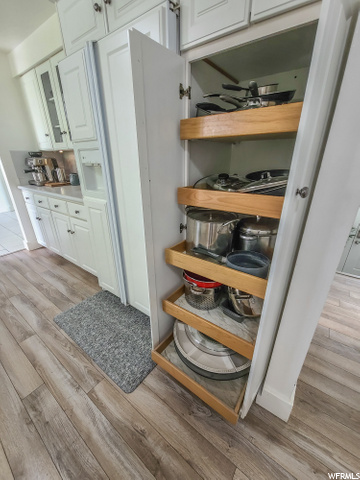 Pull out storage shelves