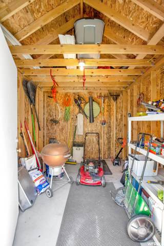 Inside Shed