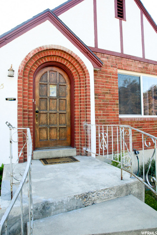1940s brick entrance and door!
