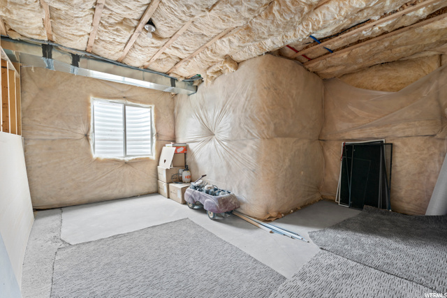 Unfinished room in basement