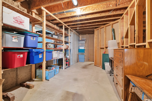 Workspace/Storage in Basement