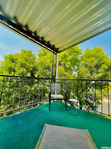 Tree tops off the balcony