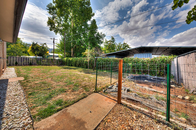 Fenced garden area