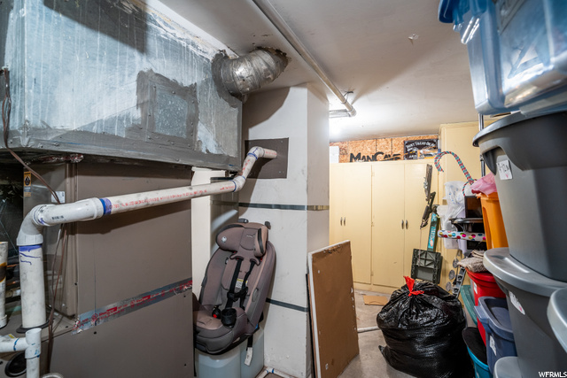 Downstairs furnace room and storage