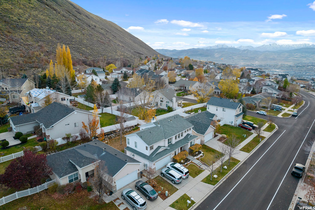 Drone view of property