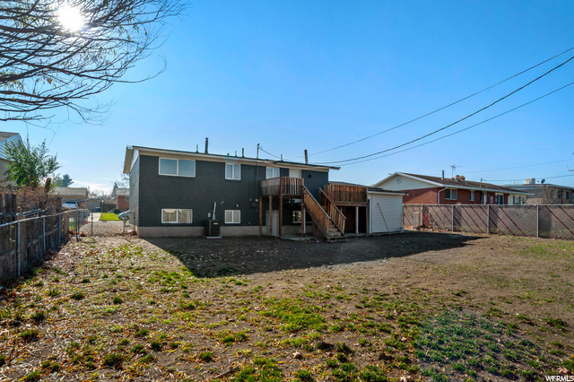 Open deck in backyard