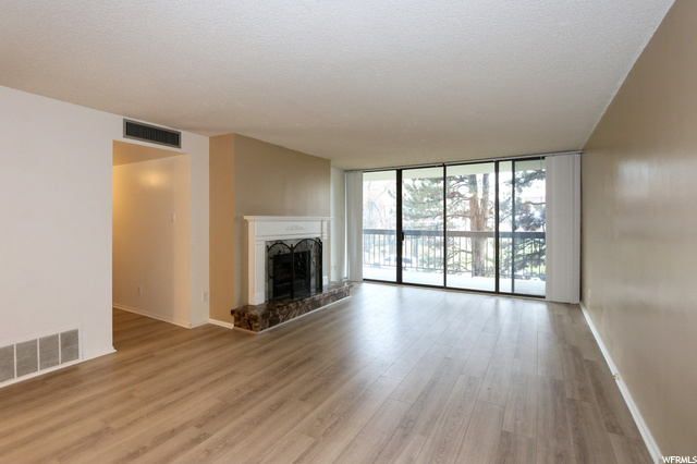 front room with balcony