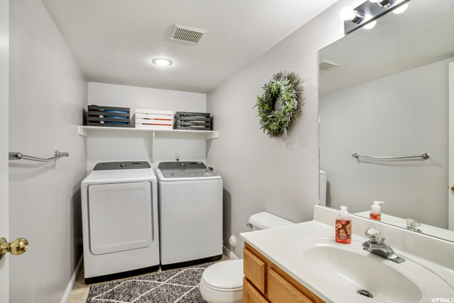 Upstairs Bathroom and Laundry.