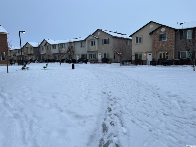 Open green space with walk ways in front of Entry