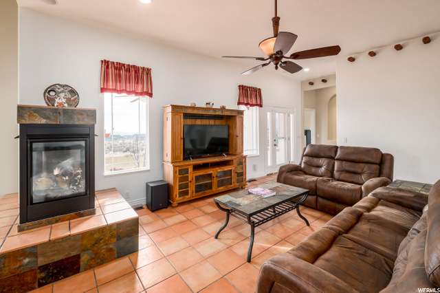 great room with fireplace