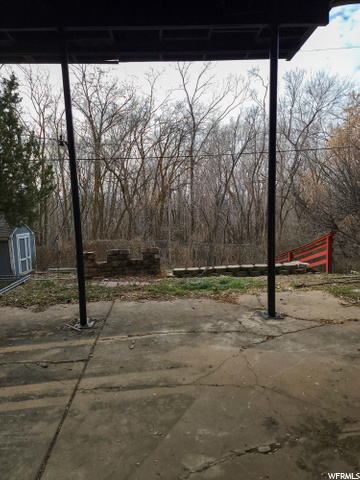 Back yard covered patio
