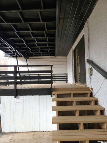 Back yard covered deck