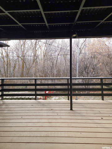 Back yard covered deck