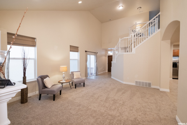 Vaulted ceilings and New carpet throughout