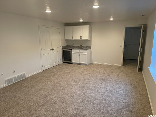 basement living with wetbar