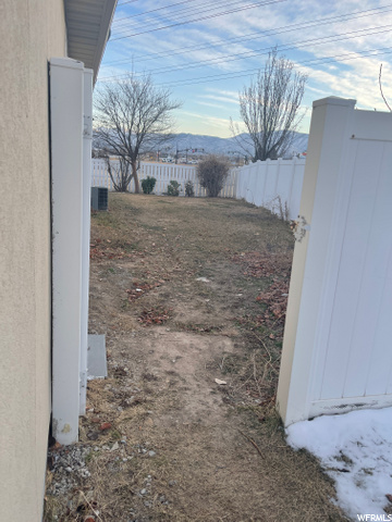 Fully fenced backyard