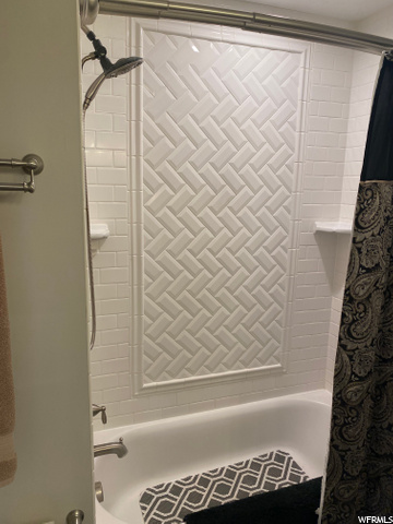 Upstairs bathroom custom tile work