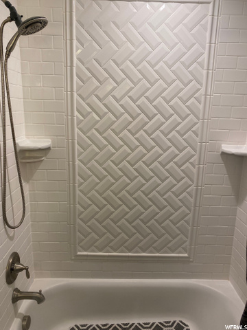 Upstairs bathroom custom tile work