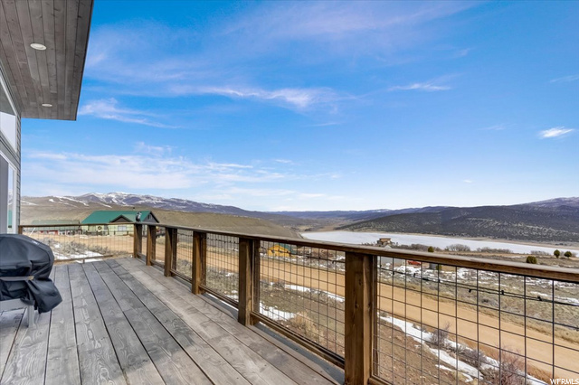 Deck with Great Views of Lake and Mtns.