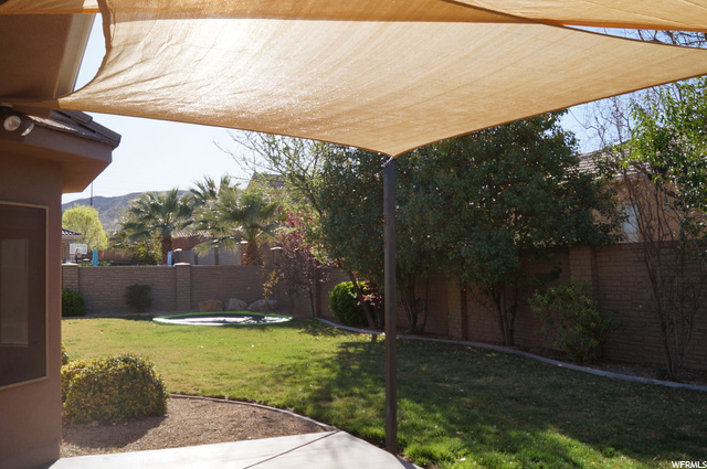 Shaded back patio