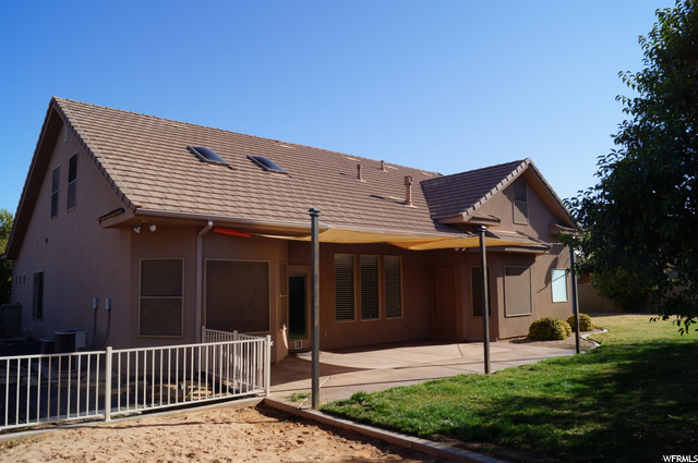 Back  patios with sunshades