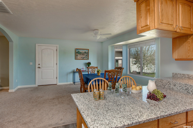 Breakfast Bar/Kitchen Dining and Garage Entry Door