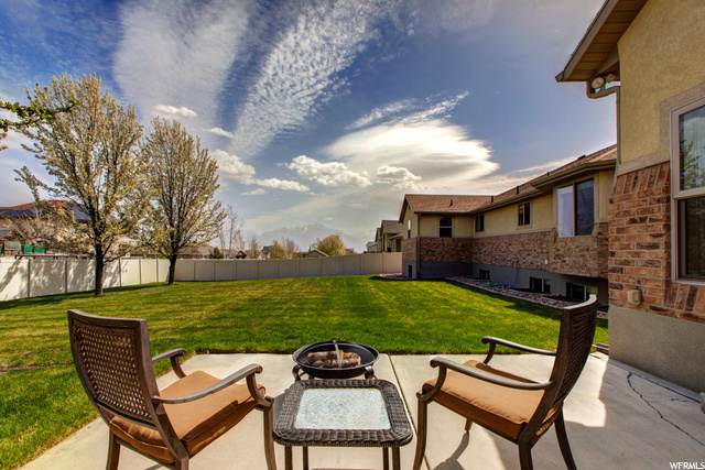Backyard Patio Looking toward Wasatch Mountain Vie