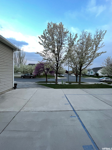Looking at street from court