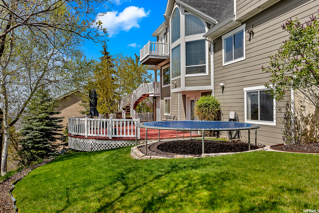 Backyard and deck