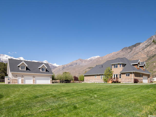 View of Back of Home & 3 Car Garage