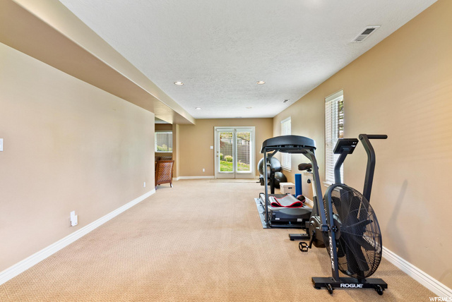 Downstairs exercise room/Family Room
