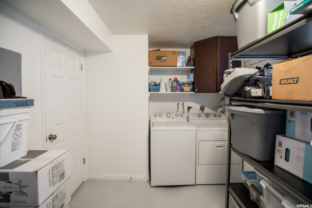 storage and laundry in basement