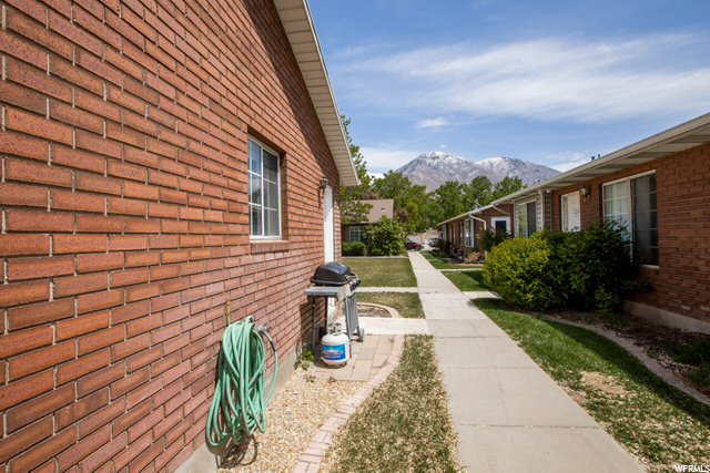 side of house with mountain view