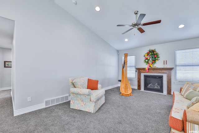 Great Room features a Fireplace with Tubing above