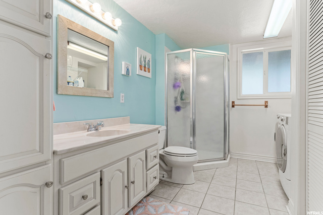 Basement bathroom and laundry room