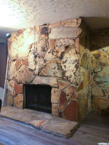 Basement Family Room Wood Fireplace
