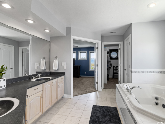 Master bath with double vanity