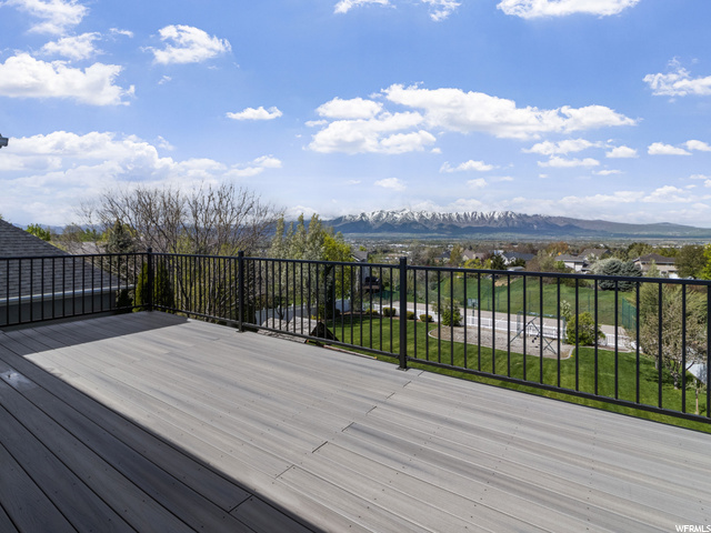 Main level deck with westward views