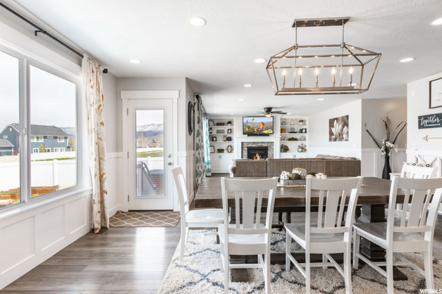 Kitchen past Dining to Family Room