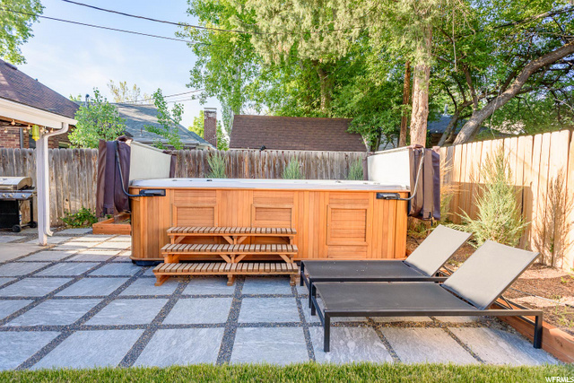 Landscaped yard