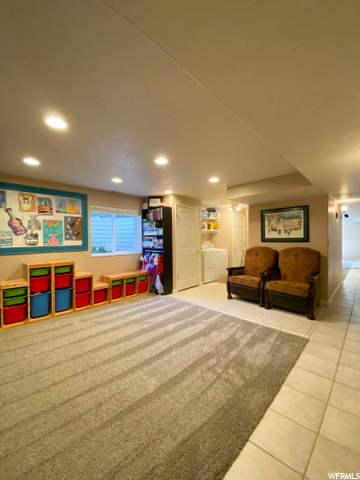 Basement Playroom/Laundry Room