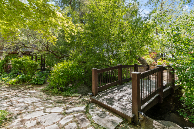 Backyard private bridge